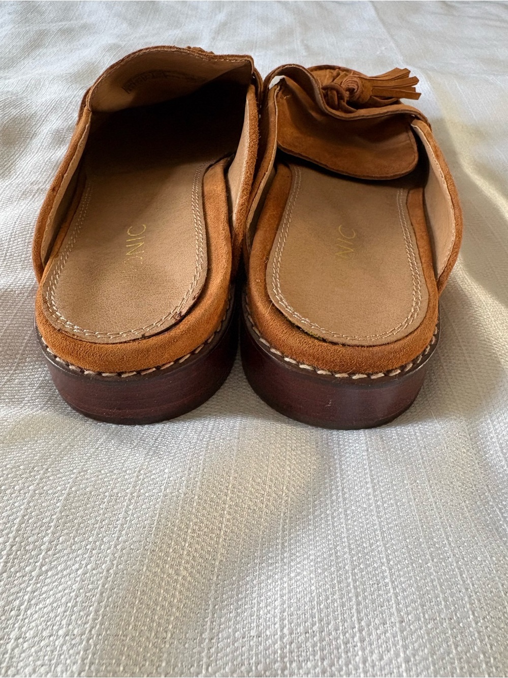 NEW Vionic Reagan suede mule loafers with tassel size 9.5 - Picture 4 of 6